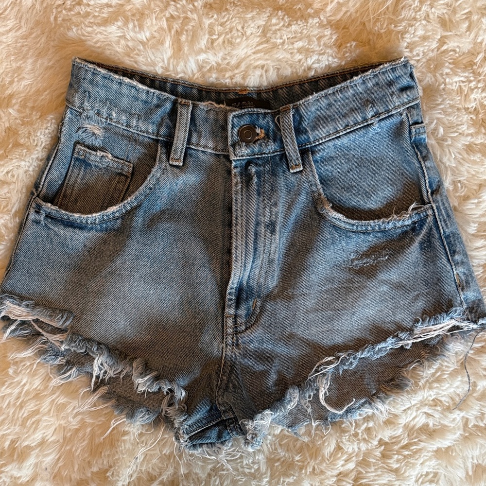 Wild Fable Blue Distressed Jean Shorts